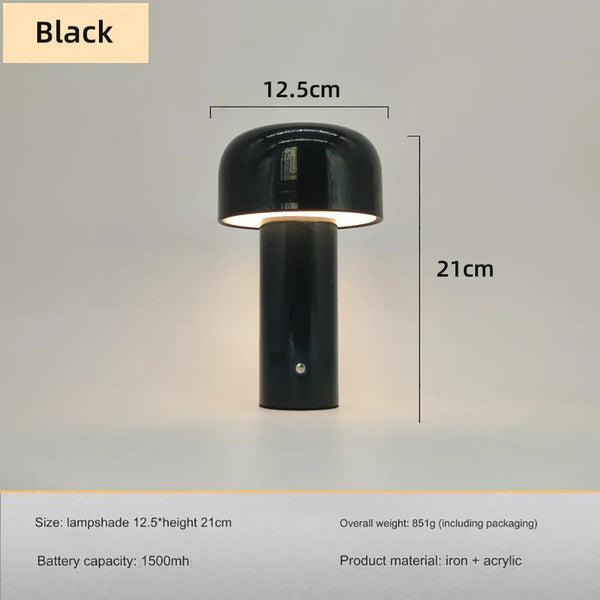 Mushroom Lamp - LumoMush - Rechargeable LED Light - Playful Home Decor