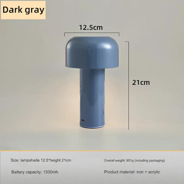 Mushroom Lamp - LumoMush - Rechargeable LED Light - Playful Home Decor