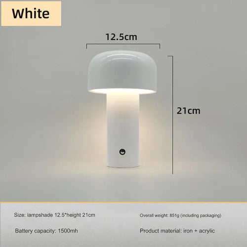 Mushroom Lamp - LumoMush - Rechargeable LED Light - Playful Home Decor