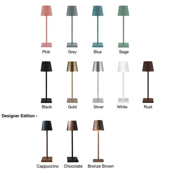 Portable Table Lamp – Luminzo – Rechargeable LED Light – Touch Control Dimmable